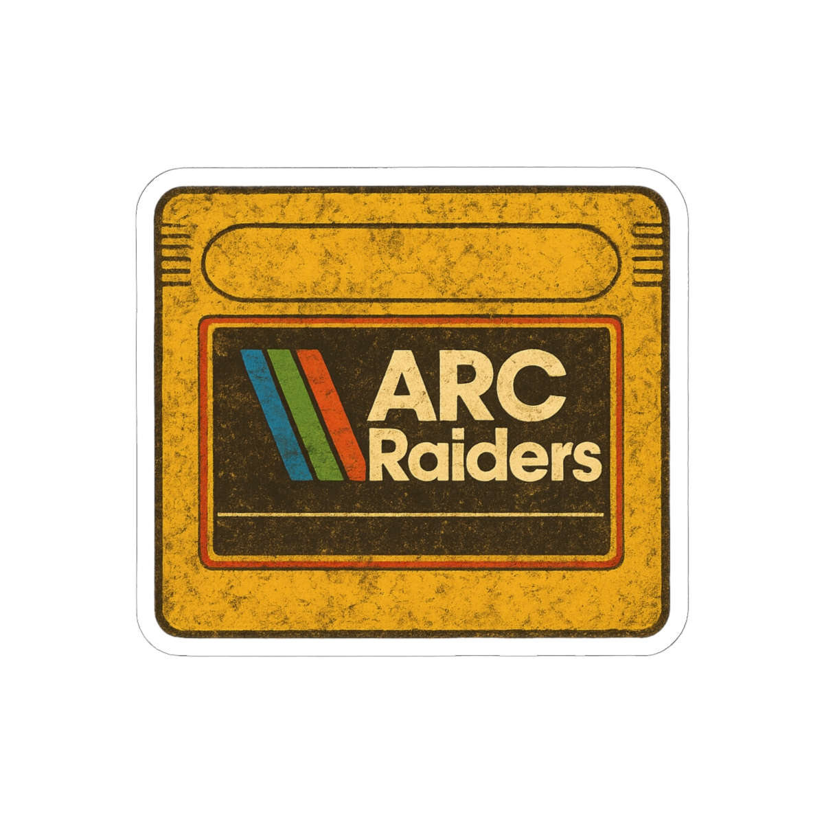 Arc Raiders Retro Game Cartridge Sticker | Pixel Nostalgia Vinyl Decal