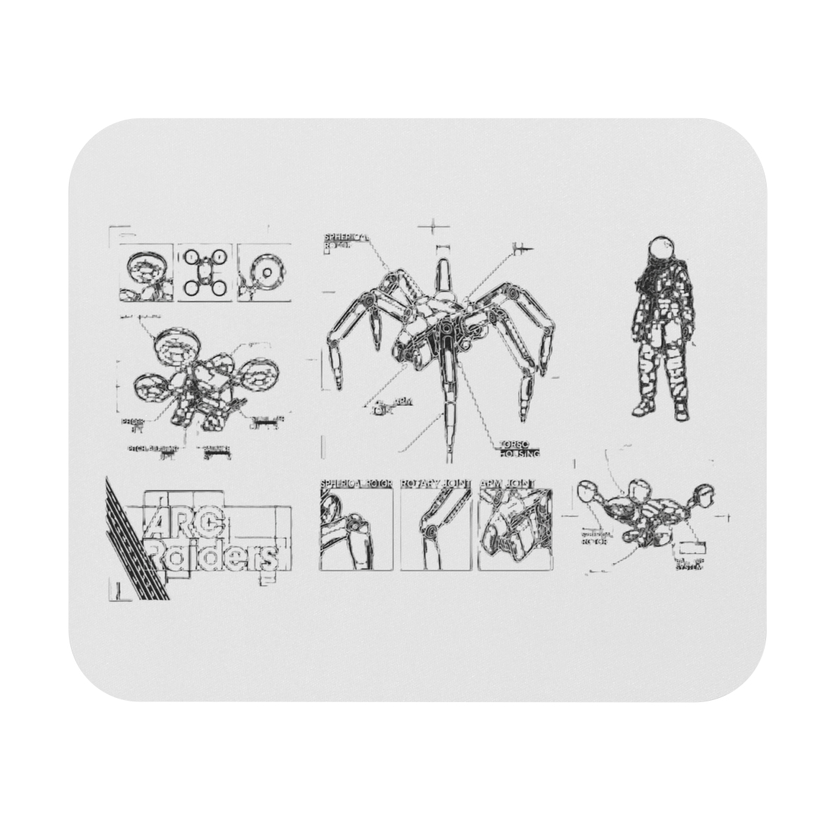 ARC Raiders Mousepad : Blueprint Design
